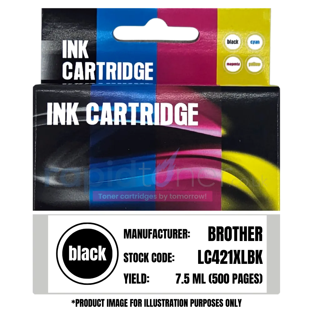 Compatible Brother LC421XLBK Black High Capacity Ink Cartridge